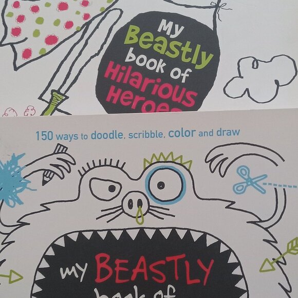 My Beastly Book of Monsters & of Hillarious Herooes:150 Ways to Doodle, Scribble - Picture 5 of 5